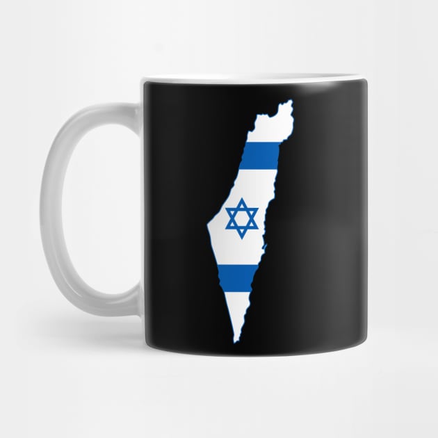 Israel Map Israeli flag by RetroPrideArts